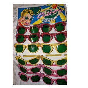 Vintage 60s Novelty Dime Store Children's Sunglasses Display Clowns
